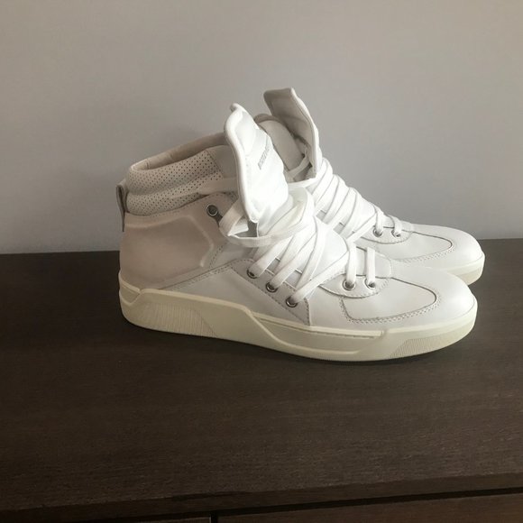 White Dolce & Gabbana Man's Hi-top Sneakers
